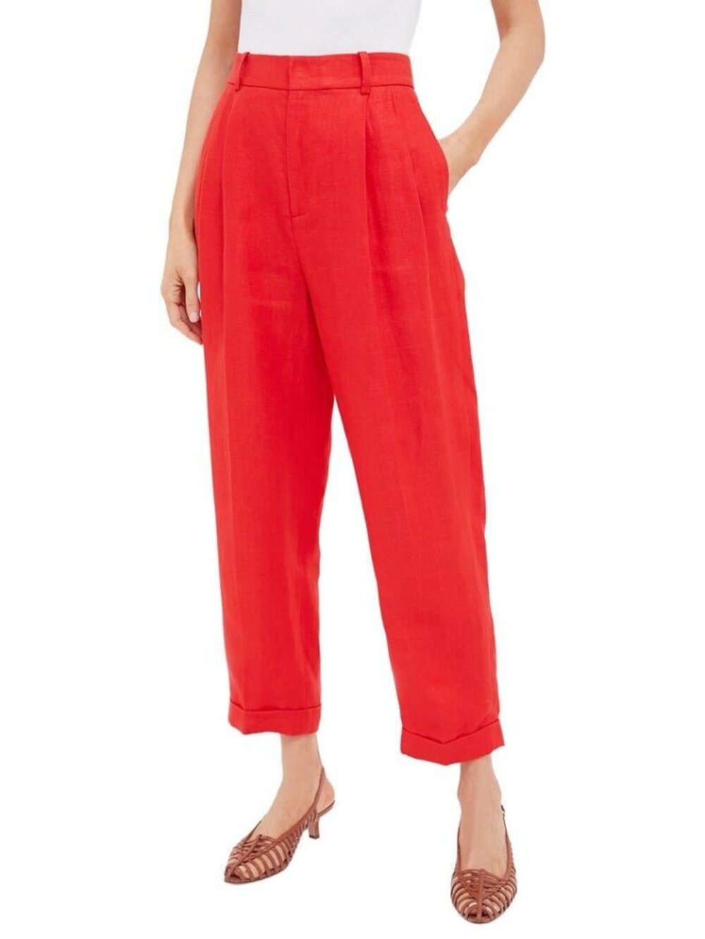 Polo Ralph Lauren Linen Twill Cropped Trousers